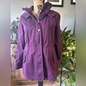 LOFT purple utility jacket. NWOT.